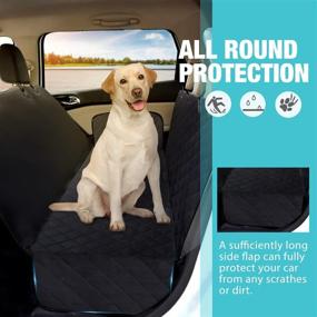 img 2 attached to 🐶 FURRYFECTION Dog Car Seat Cover: Waterproof, Scratchproof, and Hammock for Backseat Protection - Heavy Duty 600D Dog Seat Cover for Cars, Trucks, and SUVs (Standard Size, Black)