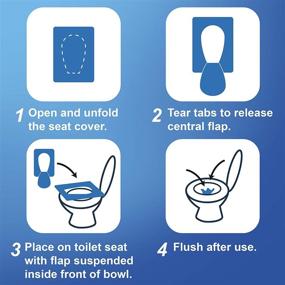 img 1 attached to Flushable Disposable Toilet Seat Covers - Pack of 50