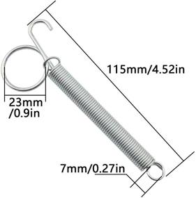 img 3 attached to 🔒 ZRM&E 2pcs Multifunctional Metal Spring Latch Hook Set for Pet Cage Door - 70/115mm Size