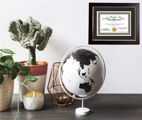 img 3 attached to 🖼️ 11x14 Matted Mahogany Diploma Frame with Gold Lip, Black/White Core Mat - Creative Picture Frames, Holds 8.5x11-inch Media, Installed Hangers