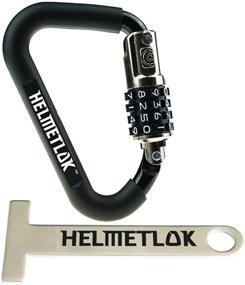 img 1 attached to 🔒 Black HelmetLock 4104: Carabiner-Style Helmet Lock and Extension