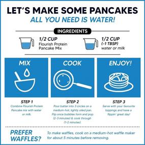 img 3 attached to Flourish Vanilla Protein Pancake & Waffle Mix - Fortified with Flax Seed and Whey Protein Isolate - Non-GMO, No Added Sugar - Superfood Blend - High Protein & Fiber - Just Add Water - 16oz