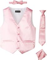 👔 stylish satin 4 piece vest set for big boys by american exchange logo