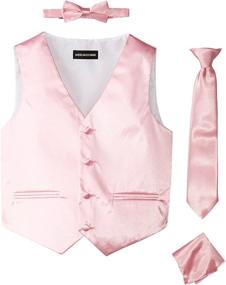 img 2 attached to 👔 Stylish Satin 4 Piece Vest Set for Big Boys by American Exchange