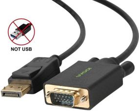 img 3 attached to 💼 Gold-Plated DP to VGA Cable Adapter 3ft 2-Pack, DisplayPort to VGA Monitor Cord Male to Male, Compatible for Lenovo, Dell, HP, ASUS, and Other Brands