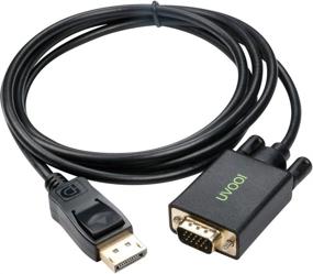 img 2 attached to 💼 Gold-Plated DP to VGA Cable Adapter 3ft 2-Pack, DisplayPort to VGA Monitor Cord Male to Male, Compatible for Lenovo, Dell, HP, ASUS, and Other Brands