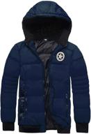 🧥 snow dreams boys winter coat: waterproof puffer fall jacket with hood for warmth & style, ideal kids outerwear parka logo