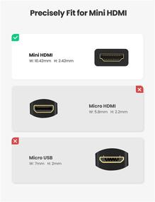 img 2 attached to 🔌 UGREEN Mini HDMI Adapter: 4K Compatible Mini HDMI to HDMI Female Cable Adapter for Raspberry Pi Zero W, DSLR Camera, Camcorder, Laptop, Pico Projector, Tablet - 8 Inch