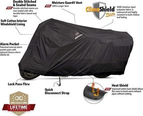 img 2 attached to 🏍️ Dowco Guardian 50021-00 WeatherAll Plus: Waterproof Motorcycle Cover with EZ Zip - XX-Large, Black