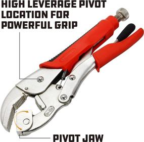 img 1 attached to 🔒 Powerbuilt 645016 Locking Pliers - 10 Inch Heavy-duty Grip for Precision and Strength