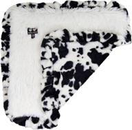 🐾 ultra plush faux fur pet blanket - bessie and barnie spotted pony/snow white luxury shag, ideal for dogs, cats, puppies - reversible and super soft (available in multiple sizes) logo