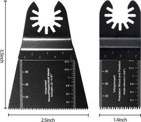 img 2 attached to 🔪 Vtopmart 15 Wood Metal Oscillating Multitool Quick Release Saw Blades - Compatible with Fein Multimaster, Bosch, Makita, Milwaukee, Ryobi, Porter Cable, Black & Decker, Craftsman, Ridgid