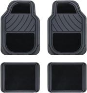 🚗 high-quality set of 4 rubber and carpet auto floor mats for cars, suvs, trucks, vans - august universal fit logo