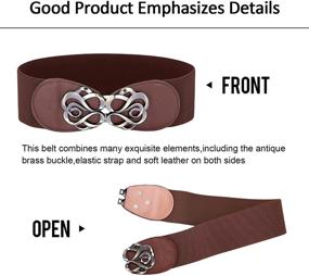 img 2 attached to 👗 Elegant Elastic Waistband Belts - Stylish Women's Accessories and Belts CL0413 1