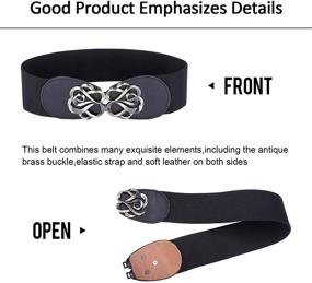 img 3 attached to 👗 Elegant Elastic Waistband Belts - Stylish Women's Accessories and Belts CL0413 1