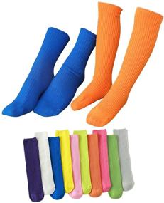 img 4 attached to J Poqobog Girls Knee High Long Socks: Stylish Ankle Socks for Women, Couples & Family