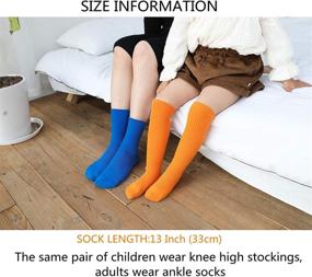 img 3 attached to J Poqobog Girls Knee High Long Socks: Stylish Ankle Socks for Women, Couples & Family