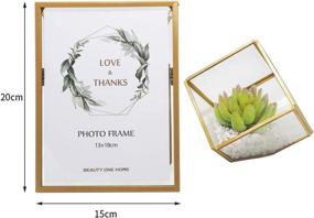 img 2 attached to 🖼️ BEAUTY ONE HOME Gold Hanging Photo Frame 5x7 - Enhance Your Wall with Elegant Metal DIY Artwork Display and Vintage Gallery Wall Frames