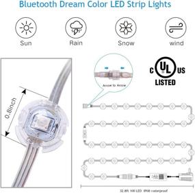 img 1 attached to 32.8ft Bluetooth LED String Lights: Dream Color Chasing, Waterproof & Dimmable Hanging Lights for Bedroom, Garden, Wedding, Xmas Decor