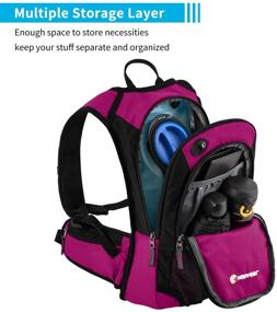 img 2 attached to MIRACOL Insulated Hydration Backpack with 2L Water Bladder - Ideal Pack for Running, Hiking, Cycling, Camping