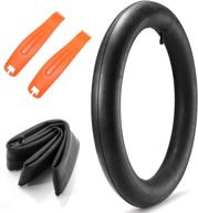 🚴 20x4 fat tire bike inner tube: premium butyl rubber tube with schrader valve 35mm - 20 x 4.0 inch | includes 2 durable tire levers logo