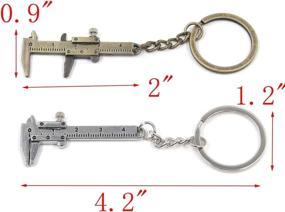 img 3 attached to Fashion Vernier Keychain Precision Miniature Test, Measure & Inspect