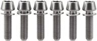 🔩 wanyifa titanium m5x20mm tapered bolts with allen hex washer - pack of 6 for bicycle stem logo