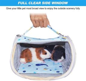 img 2 attached to 🐾 HOMEYA Pet Carrier Bag - Portable, Breathable Outgoing Sling for Small Animals - Ideal for Guinea Pigs, Hamsters, Ferrets, Hedgehogs, and more - Shoulder Strap for Outdoor Adventures, Travel, Hiking-L