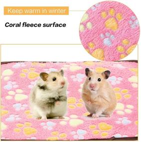 img 1 attached to 🐹 Guinea Pig Cage Liner 3-Pack with Cleaning Tool - Double-Sided 2-in-1 Bedding Mat for Summer Cooling and Winter Warmth - Waterproof Pee Pad for Guinea Pigs, Hamsters, and Ferrets - Absorbent, 3 Color Options (15.7" x 11.7")