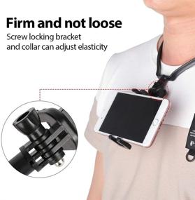 img 3 attached to 📱 Hands-Free Phone Neck Holder: Cell Phone Mount for Smartphone, Go Pro, Stand Clam Clip - Ideal for Live Streaming & Freeing Your Hands