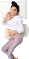 🤰 enhance comfort and support with lightease memory foam pregnancy side sleeping pillow double wedge: perfect for body, belly, and back support logo