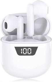 img 4 attached to 🎧 Bluetooth 5.0 Wireless Earbuds with Charging Case, 3D Stereo Earpods Air Buds, Deep Bass Touch Control Headphones, Open Lid Auto Pairing for Android/Samsung/Apple iPhone