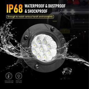 img 1 attached to 5'' 90W Round Flush Mount LED Pods: Super Bright Off Road Lights for ATV, SUV, UTV, Boat, 4x4 - 2Pcs