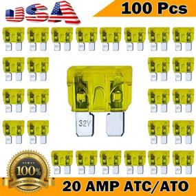 img 4 attached to 🔌 Kodobo 100 Pack Auto Fuses 20 AMP ATC/ATO - Top Quality Standard Fuse Blades for Car, Truck, Boat, Marine, RV (100Pack)