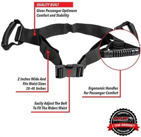 img 1 attached to 🔒 Outlaw Racing Passenger Safety Belt Handles: Durable, Reliable & Comfortable for Motorcycles, Motocross, ATVs, Scooters, Snowmobiles, Jetskis - Safer Way to Ride with Passenger - Fall Protection A+