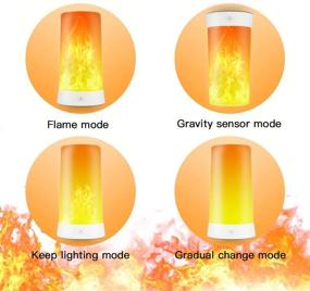 img 3 attached to Flameless LED Candles with Remote Timer - USB Rechargeable Fireplace Light, 4 Modes Electric Fire Illusion Battery Powered Lantern - Flickering Wave Lighting for Christmas Home Decor