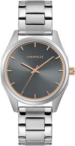 img 4 attached to Caravelle Quartz Ladies Stainless Two Tone Women's Watches for Wrist Watches