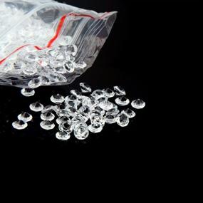 img 1 attached to 💎 Sparkling Wedding Diamond Table Confetti - 1000 Clear Acrylic Diamonds for Wedding Decorations and Party Scatter Crystals - 10 MM, Clear