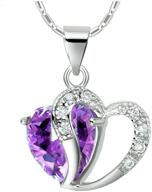 💎 fashionable austrian cz crystals double heart pendant necklace - uloveido valentines gift n673 logo