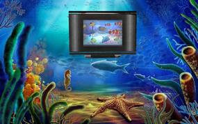 img 1 attached to 🐠 Virtual Ocean in Motion Decorative Lamp - Lightahead LCD Black Screen Artificial Tropical Fish Aquarium Décor