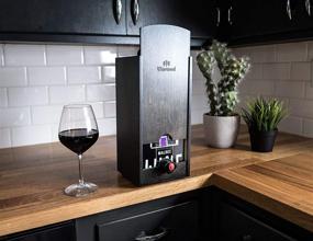 img 3 attached to Winewood Boxed Wine Wood Case: Stylish Holder, 🍷 Dispenser & Cover for 3 Liter Boxes of Wine (Black)