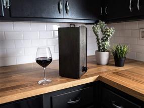 img 1 attached to Winewood Boxed Wine Wood Case: Stylish Holder, 🍷 Dispenser & Cover for 3 Liter Boxes of Wine (Black)
