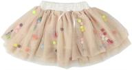 mizhome girls multi-layered pompom skirts & skorts for toddler girls' clothing logo