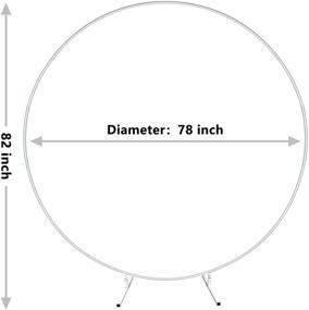 img 3 attached to 🎪 6.8футовый (2М) Белый Металлический Свадебный Арочный Столб для Сада, Двора, Невесты, Внутреннего и Внешнего Оформления Вечеринки - Круглый Дуговидный Столб из Шаров (Декоративные Букеты, Шарики и т. д. не включены)