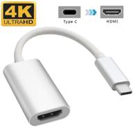 🔌 high-quality usb c to hdmi adapter for macbook pro, chromebook pixel, dell xps, samsung galaxy, imac & more - 4k@30hz thunderbolt 3 compatible logo