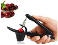 🍒 cherry and olive pitter tool heavy duty, black - efficient pitting and removing tool logo