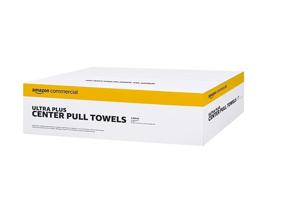 img 1 attached to 🧻 Highly Absorbent AmazonCommercial Ultra Plus Center Pull Towels - 600 Towels per Roll, 6 Rolls