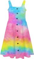 👗 jorssar summer sundress: stylish sleeveless button girls' clothing for dresses logo