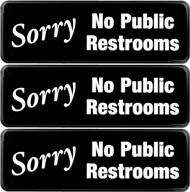 sorry public restroom sign informative logo