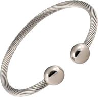 💪 enhance well-being with magnetjewelrystore's twisted stainless steel magnetic therapy bracelet logo